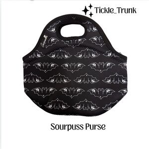 ⭐️ Sourpuss Black and White Bat Design Purse